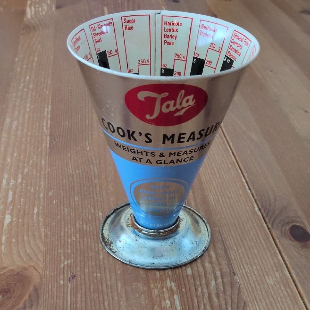 VTG Tala Blue and Silver Cook's Measuring Cup made in England